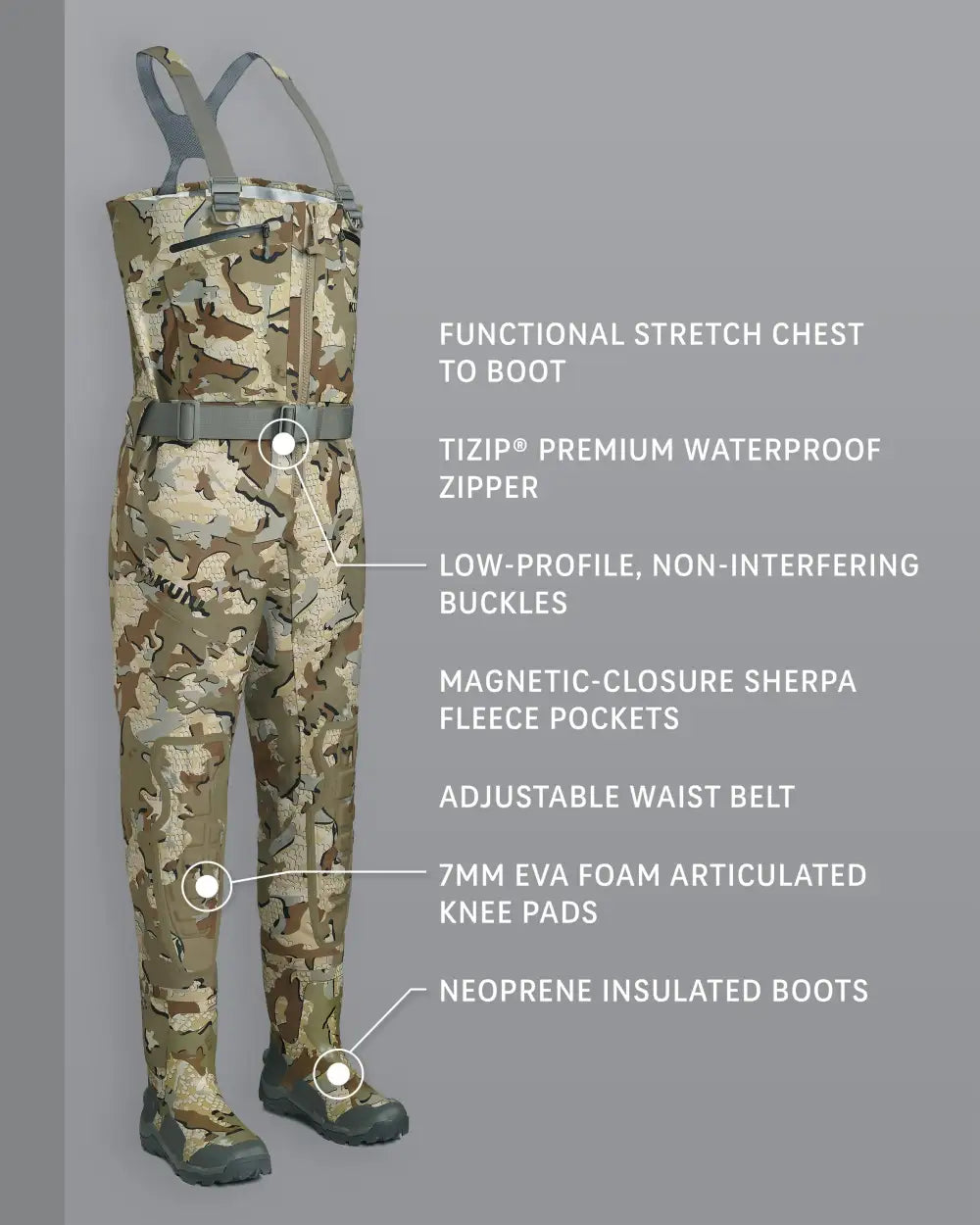 KUIU PRO HD Flex Zip Wader